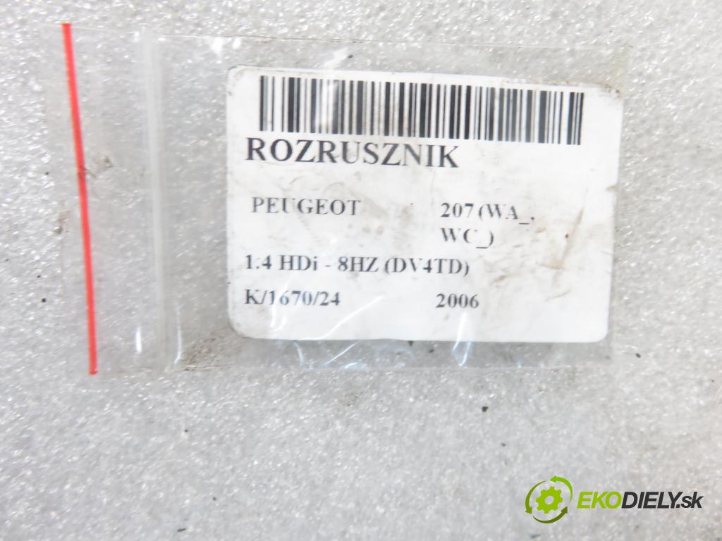 PEUGEOT 207 (WA_, WC_) HB 2006 50,00 1.4 HDi 8V 68 - 8HZ 1398,00 Štartér  (Štartéry)