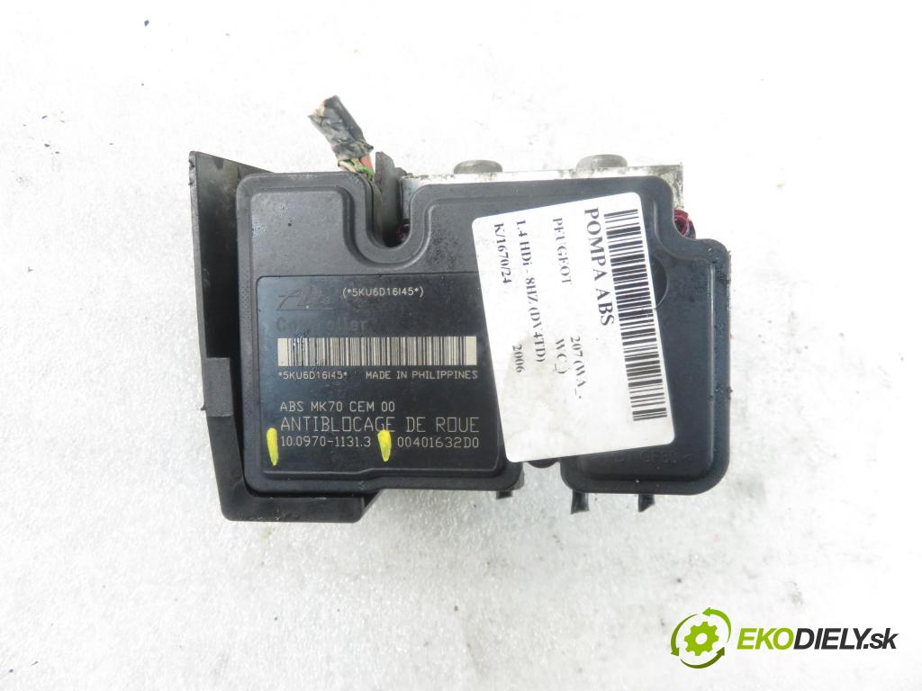 PEUGEOT 207 (WA_, WC_) HB 2006 50,00 1.4 HDi 8V 68 - 8HZ 1398,00 Pumpa ABS 9661691580 ; 10020700764 ; 10097011313 (Pumpy ABS)