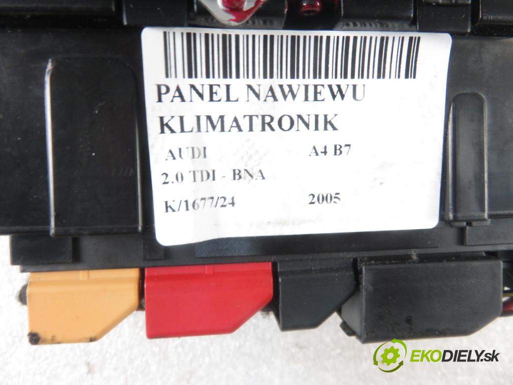 AUDI A4 (8EC, B7) SEDAN 2005 100,00 2.0 TDI - BNA 1968,00 Panel kúrenia KLIMATRONIK 8E0820043AK