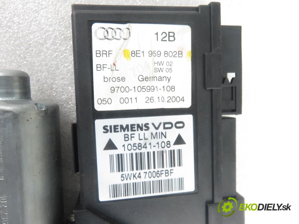 AUDI A4 (8EC, B7) SEDAN 2005 100,00 2.0 TDI - BNA 1968,00 mechanismus oken PPE 8E1959802B