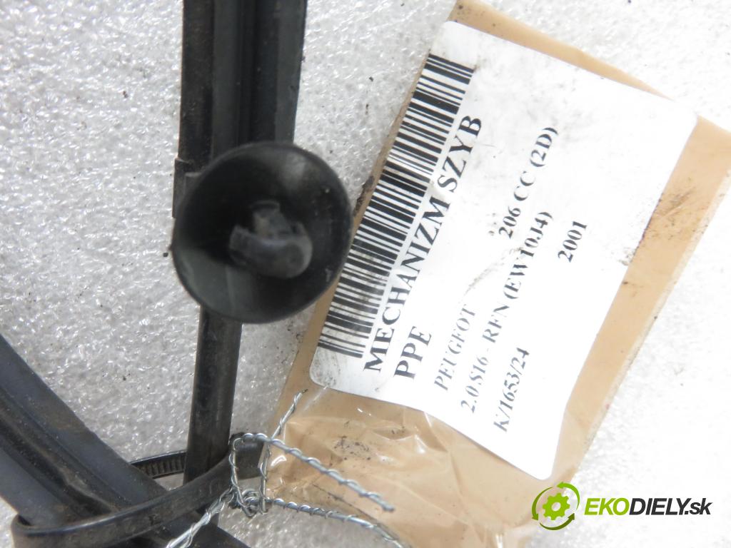 PEUGEOT 206 CC (2D) C/C 2001 100,00 2.0 S16 - RFN (EW10J4) 1997,00 mechanismus oken PPE 9636627580