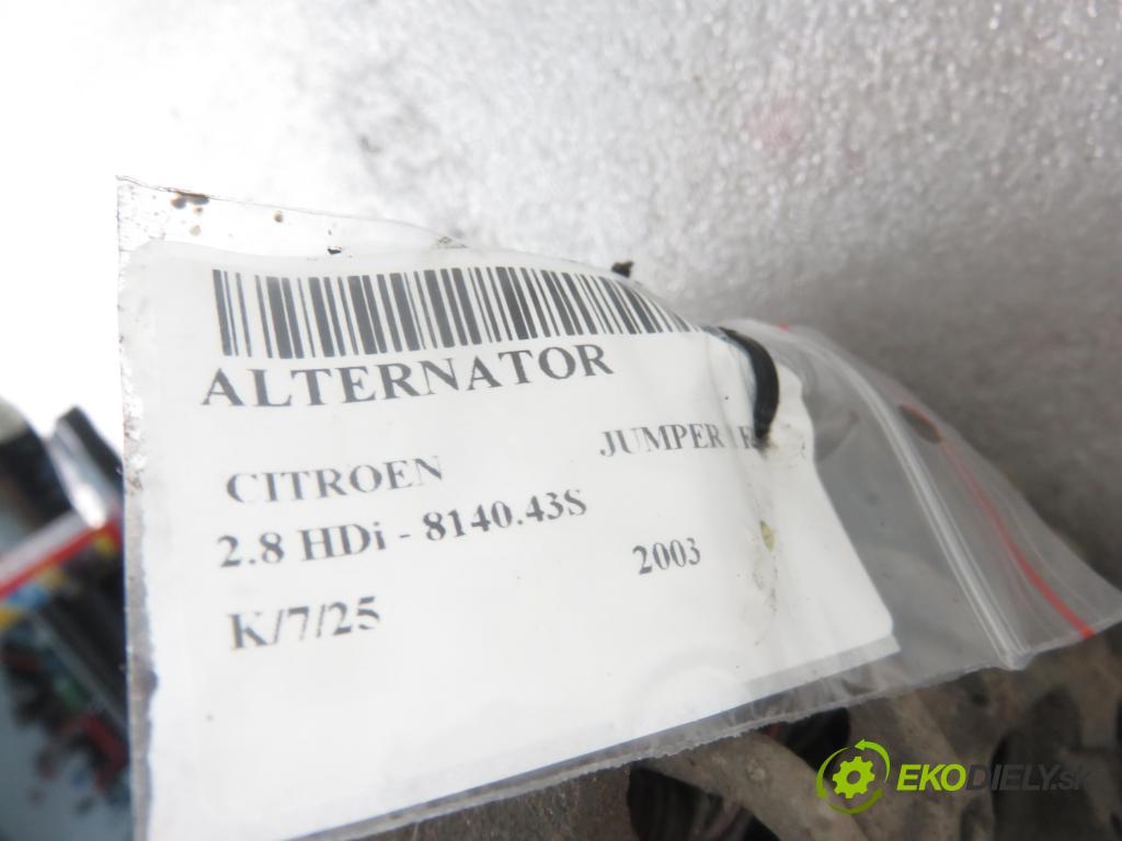 CITROEN JUMPER Skrzynia (244) FURGON 2003 94,00 2.8 HDi - 8140.43S 2798,00 Alternátor 500371244 (Alternátory)