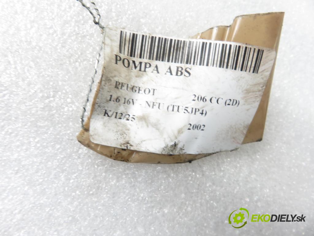 PEUGEOT 206 CC (2D) C/C 2002 80,00 1.6 16V - NFU 1587,00 Pumpa ABS 9650222880 ; 10096011353 (Pumpy ABS)