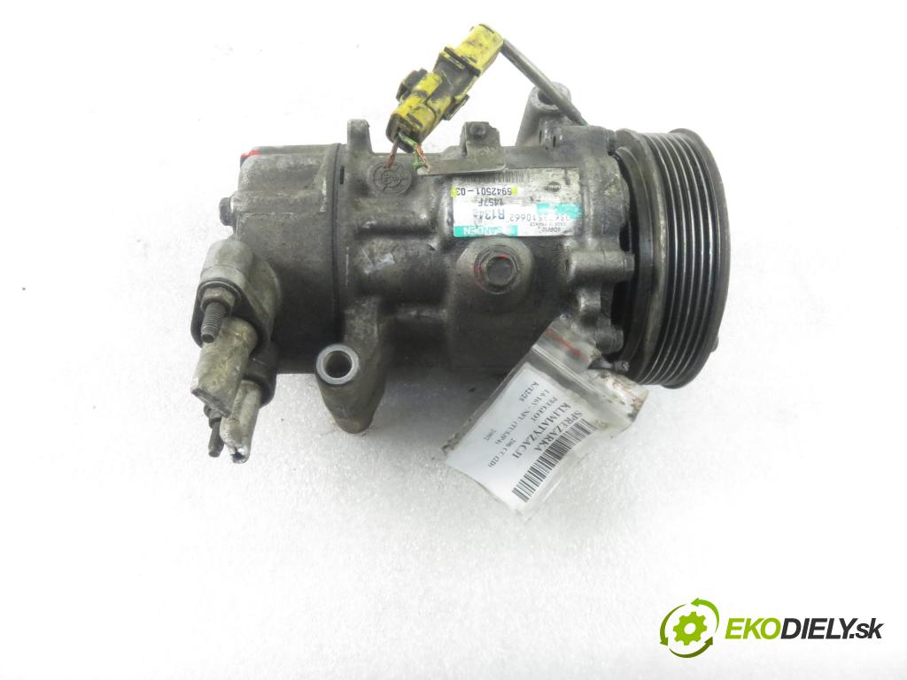 PEUGEOT 206 CC (2D) C/C 2002 80,00 1.6 16V - NFU 1587,00 KOMPRESOR: klimatizácie 694250103 (Kompresory klimatizácie)