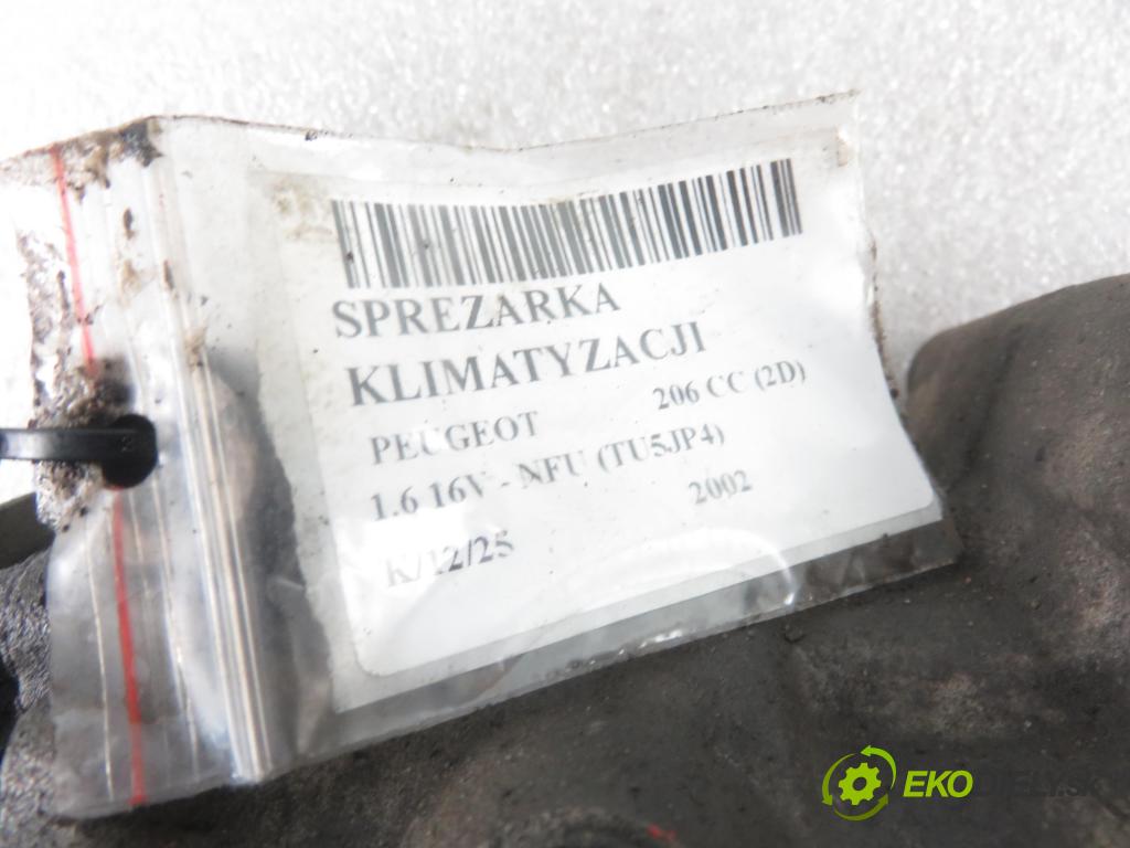 PEUGEOT 206 CC (2D) C/C 2002 80,00 1.6 16V - NFU 1587,00 KOMPRESOR: klimatizácie 694250103 (Kompresory klimatizácie)