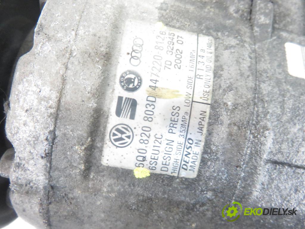 SEAT CORDOBA (6L2) SEDAN 2004 74,00 1.9 TDI - ATD 1896,00 KOMPRESOR: klimatizace 6Q0820803D ; 447220812 (Kompresory)