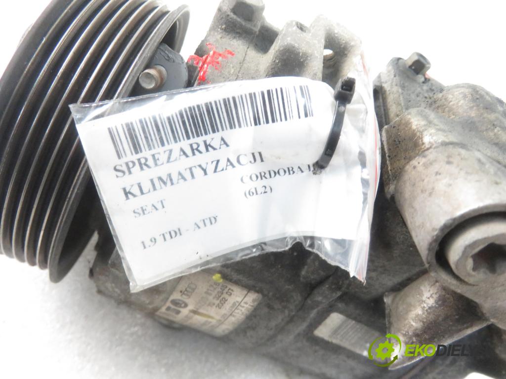 SEAT CORDOBA (6L2) SEDAN 2004 74,00 1.9 TDI - ATD 1896,00 KOMPRESOR: klimatizace 6Q0820803D ; 447220812 (Kompresory)