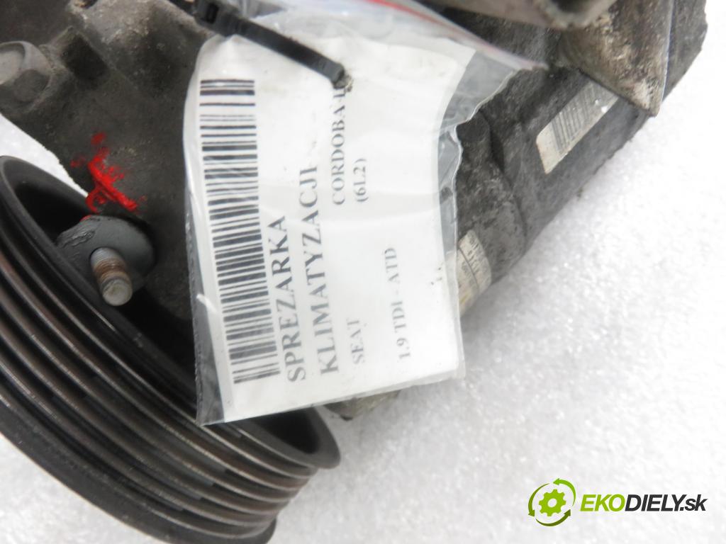 SEAT CORDOBA (6L2) SEDAN 2004 74,00 1.9 TDI - ATD 1896,00 KOMPRESOR: klimatizace 6Q0820803D ; 447220812 (Kompresory)
