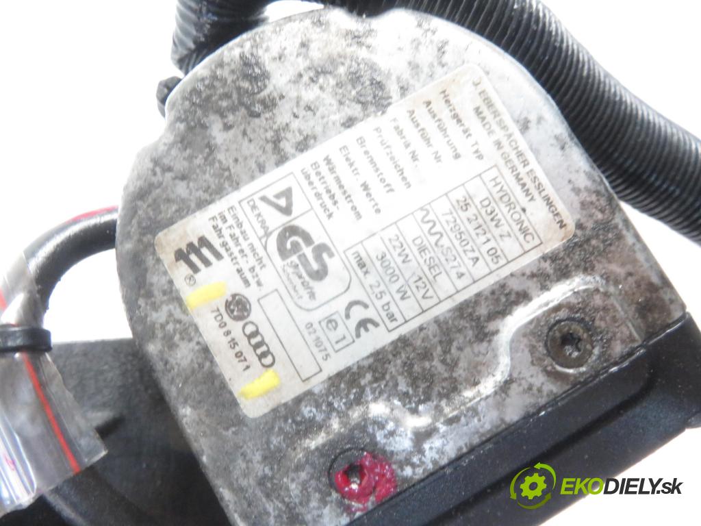 VW TRANSPORTER IV Platforma / podwozie (70E, 70L, 70M, 7DE, 7DL KABINA/PLATFORMA 2000 65,00 2.5 TDI - AJT 2461,00 Webasto 7D0815071 ; D3WZ (Webasto ohřívače)