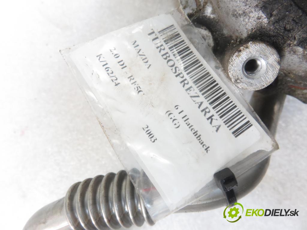 MAZDA 6 Hatchback (GG) LIFTBACK 2003 89,00 2.0 DI - RF5C 1998,00 RYCHLONABÍJEČKA: VJ320310 ; RF5C (Turbodúchadla (kompletní))
