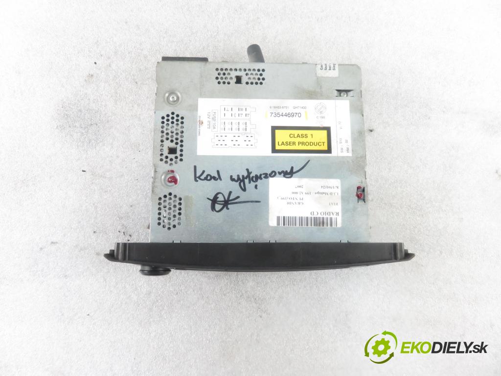 FIAT GRANDE PUNTO (199_) HB 2007 55,00 1.3 D Multijet 75 - 199 A2.000 1248,00 RADIO CD 735446970
