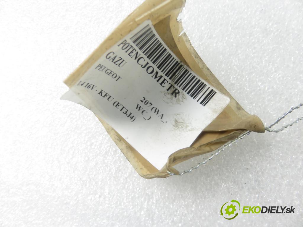 PEUGEOT 207 (WA_, WC_) HB 2006 65,00 1.4 16V - KFU (ET3J4) 1360,00 Potenciometer plynu 9680756880 ; 6PV00908300 (Pedále)