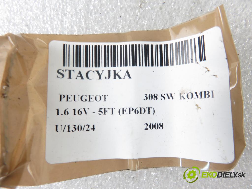 PEUGEOT 308 SW KOMBI 2008 103,00 1.6 THP 140 - 5FT (EP6DT) 1598,00 spinačka 36410600 ; 9663123280 (Spínacie skrinky a kľúče)