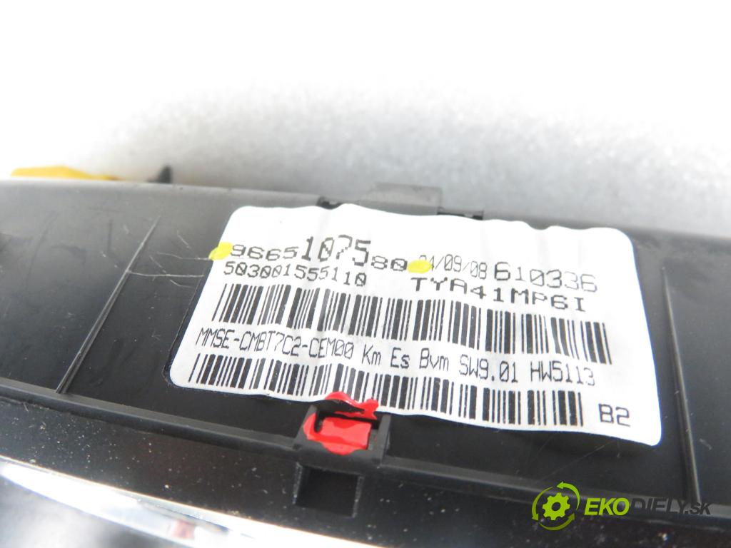 PEUGEOT 308 SW KOMBI 2008 103,00 1.6 THP 140 - 5FT (EP6DT) 1598,00 Prístrojovka elektrický 9665107580