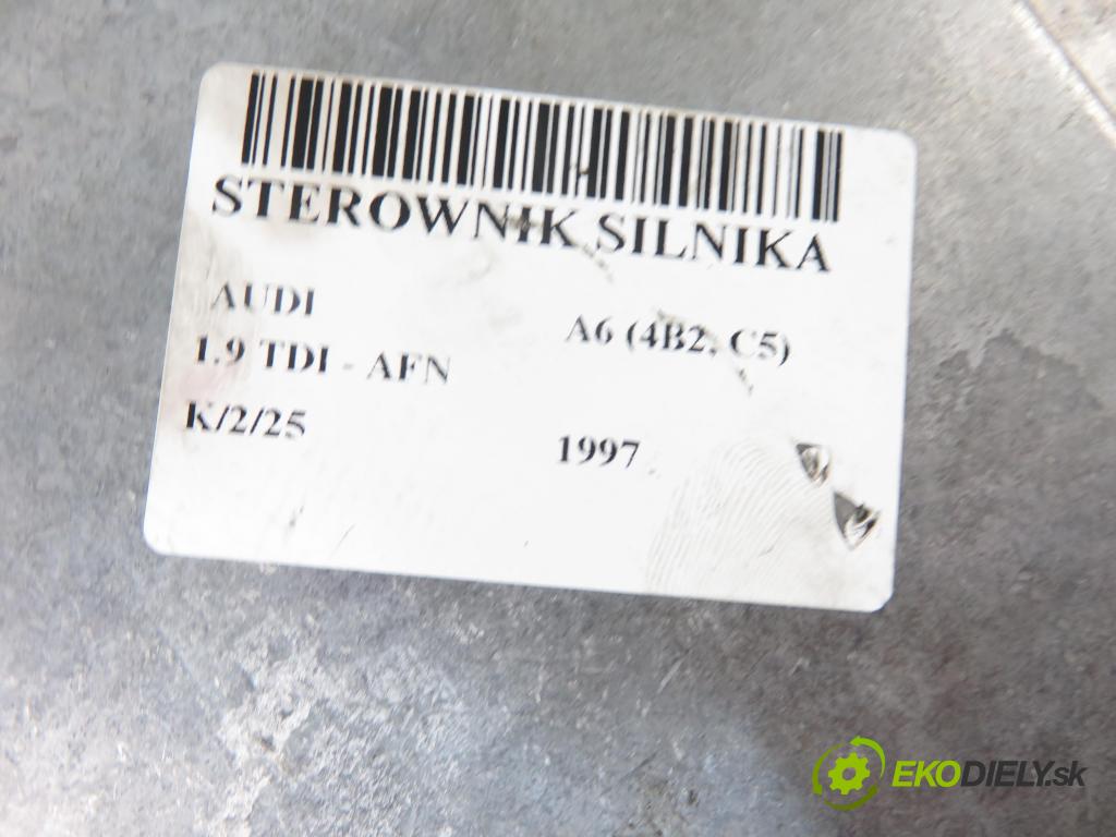 AUDI A6 (4B2, C5) SEDAN 1997 81,00 1.9 TDI - AFN 1896,00 Riadiaca jednotka Motor 038906018G