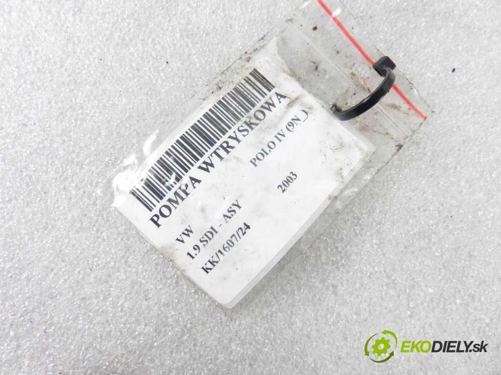 VW POLO (9N_) HB 2003 47,00 1.9 SDI - ASY 1896,00 Pumpa vstrekovacia 0460404972 ; 0358130107B (Vstrekovacie čerpadlá)