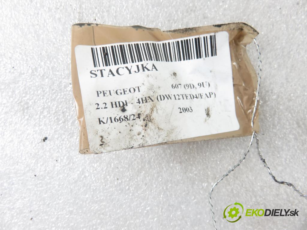 PEUGEOT 607 (9D, 9U) SEDAN 2003 98,00 2.2 HDI - 4HX (DW12TED4/FAP) 2179,00 spinačka N0500109 ; 9635262680 (Spínacie skrinky a kľúče)