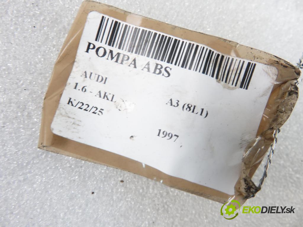AUDI A3 (8L1) HB 1997 74,00 1.6 - AKL 1595,00 Pumpa ABS 1J0907379 ; 10094603203 (Pumpy ABS)