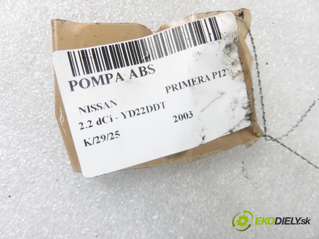 NISSAN PRIMERA (P12) KOMBI 2003 102,00 2.2 dCi 2184,00 Pumpa ABS 0265800308 ; 0205231317 (Pumpy ABS)