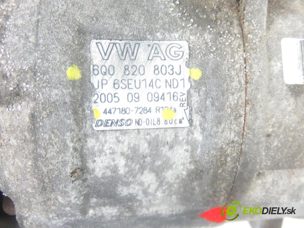 SEAT IBIZA III (6L1) HB 2005 74,00 1.4 16V - BBZ 1390,00 KOMPRESOR: klimatizace 6Q0820803J ; 4471807264 (Kompresory)
