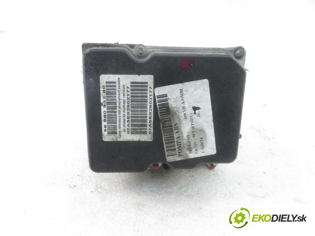 PEUGEOT 308 SW KOMBI 2008 103,00 1.6 THP 140 - 5FT (EP6DT) 1598,00 Pumpa ABS 0265951134 ; 9665363180 ; 0265230491 (Pumpy ABS)