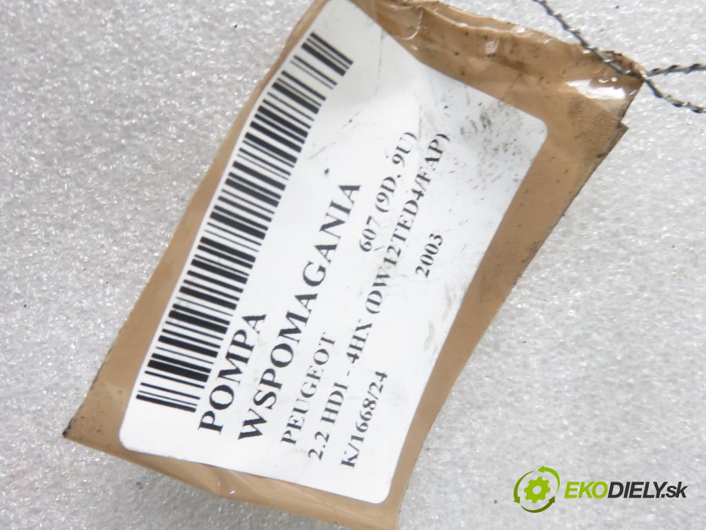 PEUGEOT 607 (9D, 9U) SEDAN 2003 98,00 2.2 HDI - 4HX (DW12TED4/FAP) 2179,00 Pumpa servočerpadlo  (Servočerpadlá, pumpy riadenia)