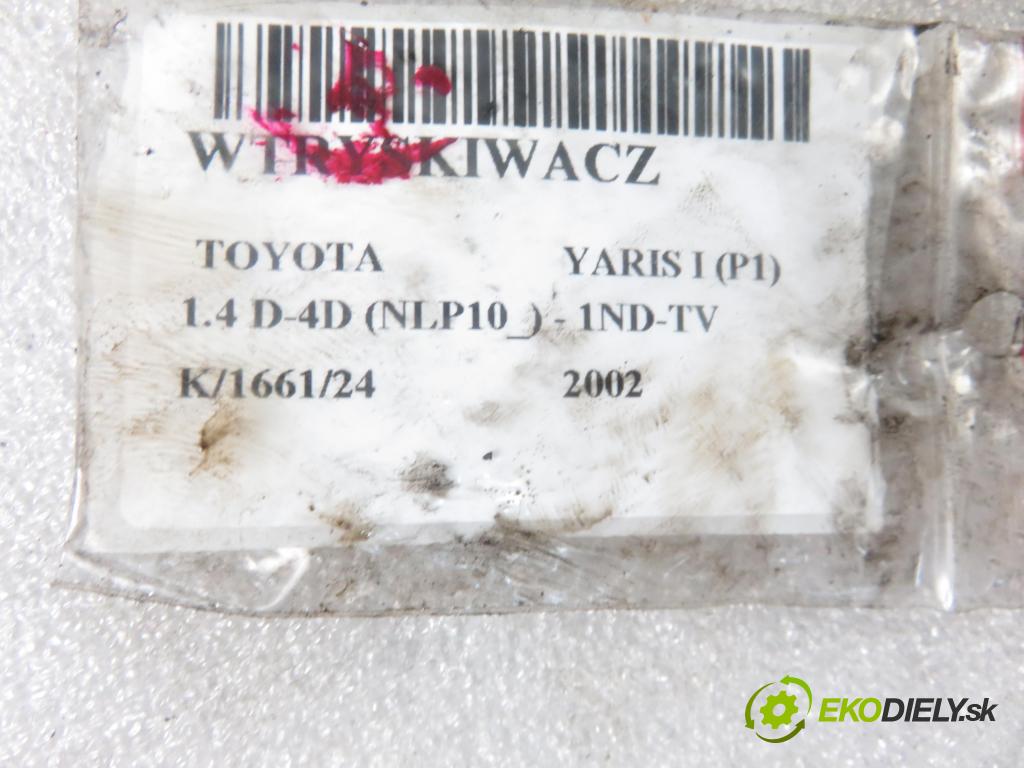 TOYOTA YARIS (_P1_) HB 2002 55,00 1.4 D-4D (NLP10_) - 1ND-TV 1364,00 vstrekovač 0445110085 ; 2367033010 (Vstrekovače)