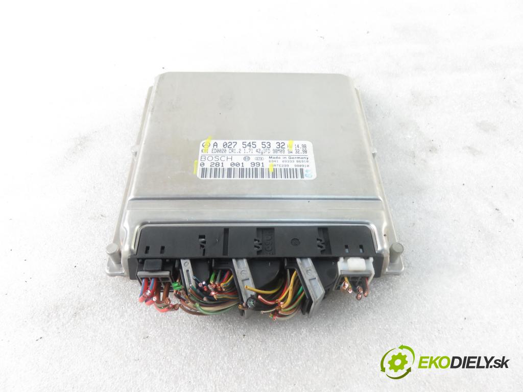 MERCEDES-BENZ KLASA A (W168) HB 1998 44,00 A 160 CDI (168.007) - OM 668.941 1689,00 Riadiaca jednotka Motor A0275455332 ; 0281001991