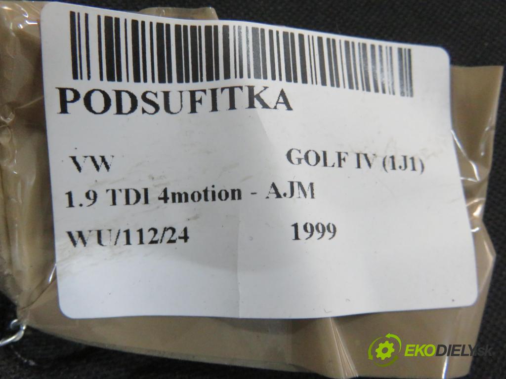 VW GOLF IV (1J1) HB 1999 85,00 1.9 TDI 4motion - AJM 1896,00 Stropný tapacír  (Stropné tapacíre)