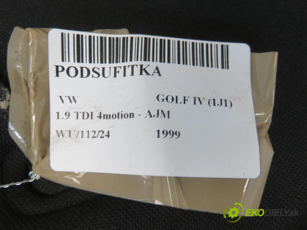 VW GOLF IV (1J1) HB 1999 85,00 1.9 TDI 4motion - AJM 1896,00 Stropný tapacír  (Stropné tapacíre)
