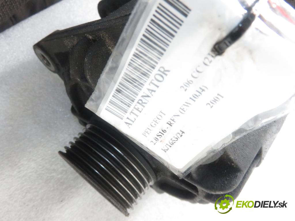 PEUGEOT 206 CC (2D) C/C 2001 100,00 2.0 S16 - RFN (EW10J4) 1997,00 Alternátor 63321733 (Alternátory)