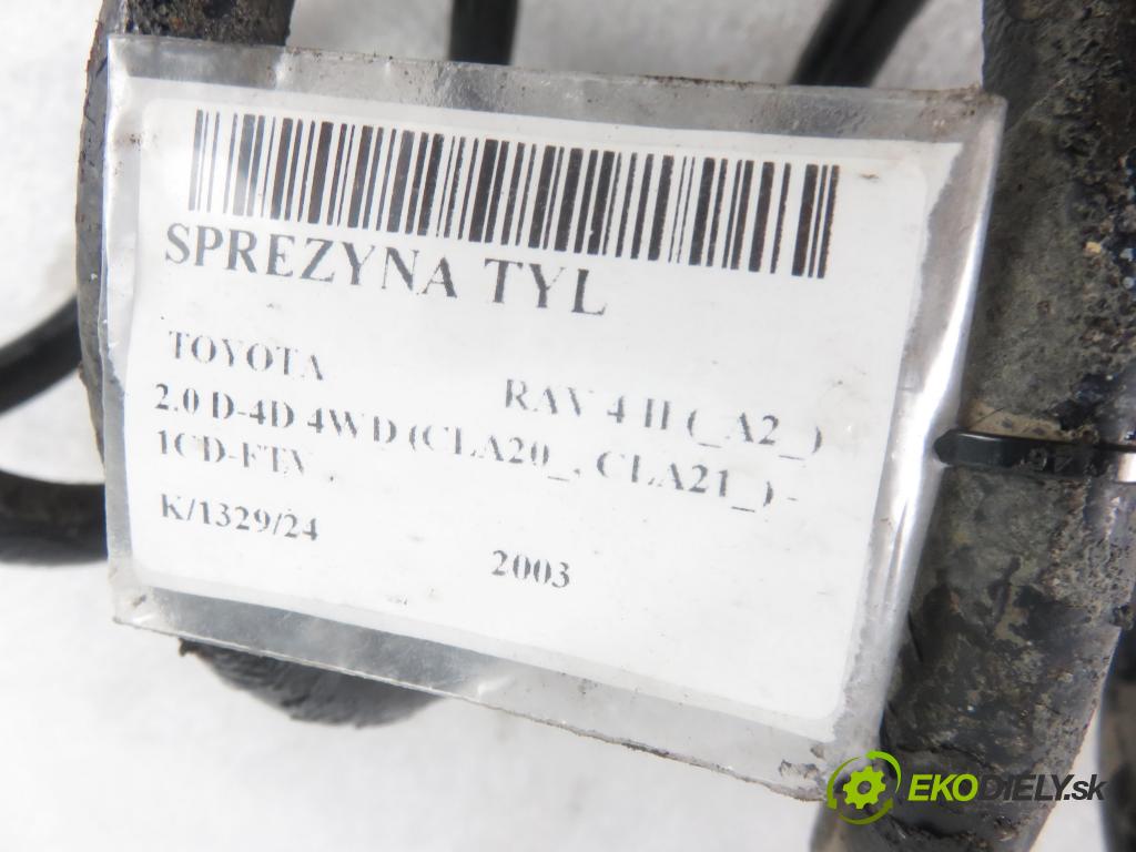 TOYOTA RAV 4 II (_A2_) SUV 2003 85,00 2.0 D-4D 4WD 116 - 1CD-FTV 1995,00 Pružina zadné 