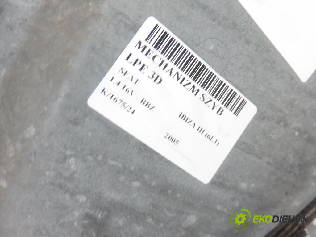 SEAT IBIZA III (6L1) HB 2005 74,00 1.4 16V - BBZ 1390,00 mechanismus oken 3D 6L8837755T ; 6L3837751CH ; 6L2959802