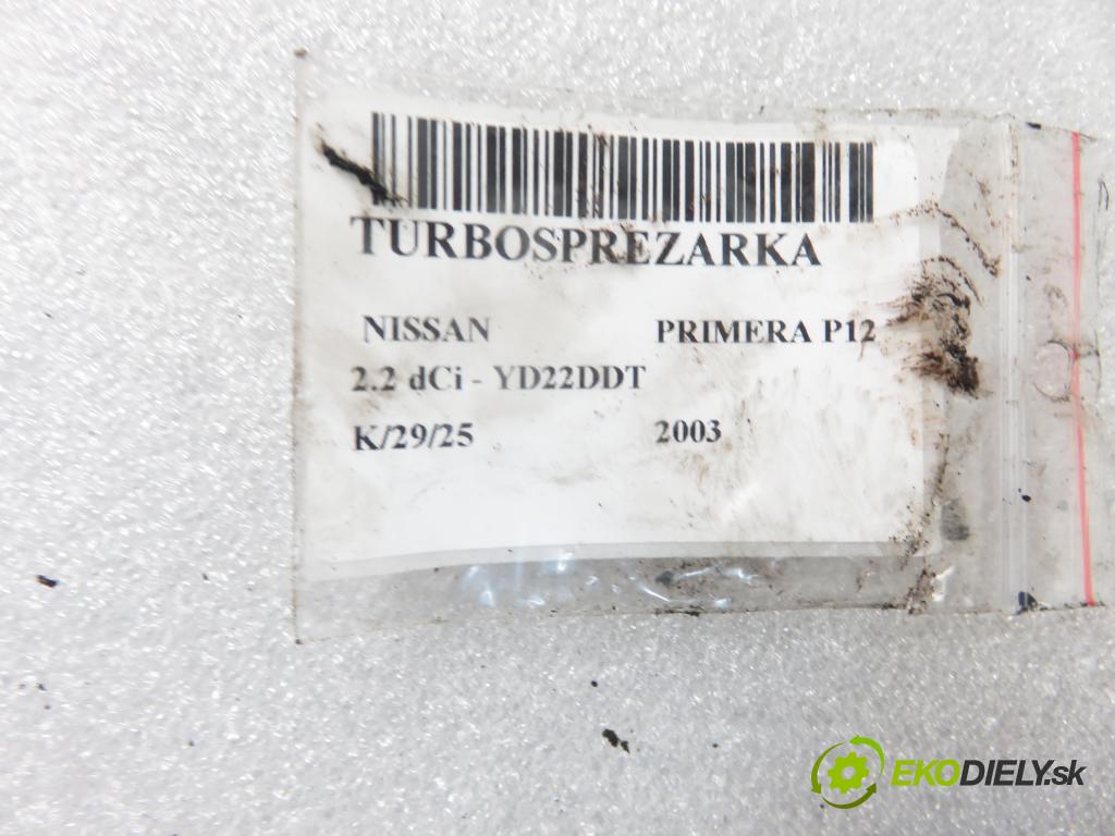 NISSAN PRIMERA (P12) KOMBI 2003 102,00 2.2 dCi 2184,00 RYCHLONABÍJEČKA:  (Turbodúchadla (kompletní))