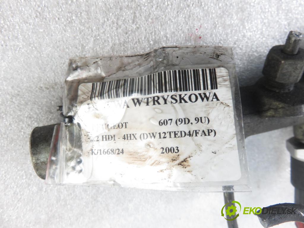 PEUGEOT 607 (9D, 9U) SEDAN 2003 98,00 2.2 HDI - 4HX (DW12TED4/FAP) 2179,00 Lišta vstrekovacia 0445214017 ; 0281002283 (Vstrekovacie lišty)