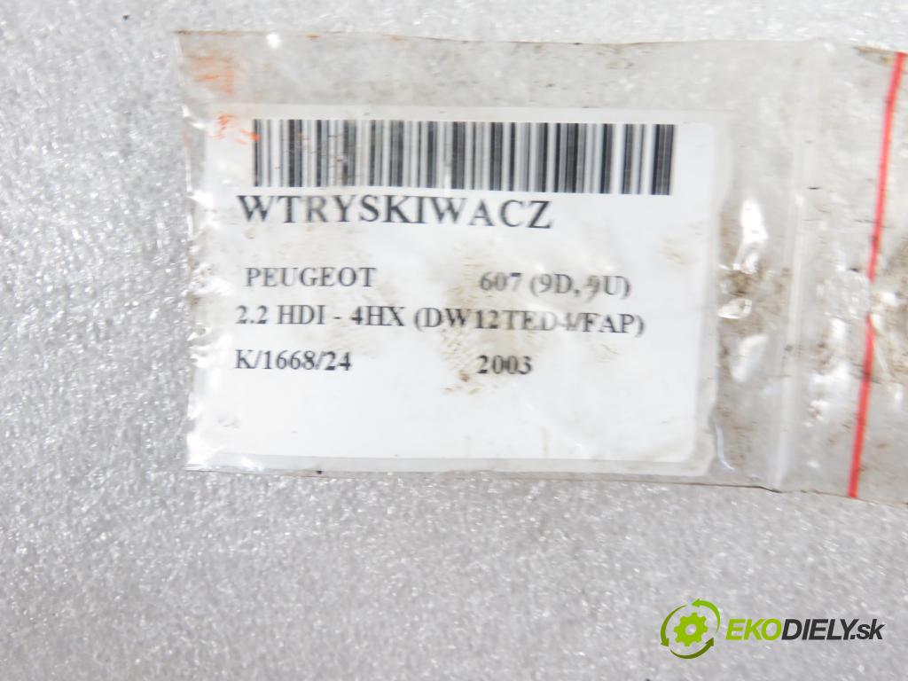PEUGEOT 607 (9D, 9U) SEDAN 2003 98,00 2.2 HDI - 4HX (DW12TED4/FAP) 2179,00 vstrekovač 0445110036 (Vstrekovače)