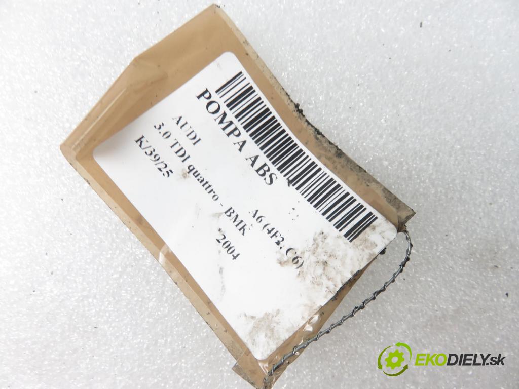 AUDI A6 (4F2, C6) SEDAN 2004 165,00 3.0 TDI quattro - BMK 2967,00 Pumpa ABS 0265950359 ; 4F0910517E ; 4F0614517A (Pumpy ABS)