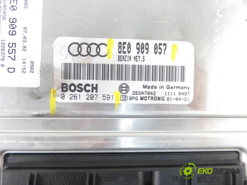 AUDI A4 Avant (8E5, B6) KOMBI 2002 96,00 2 - ALT 1984,00 Riadiaca jednotka Motor 8E0909057 ; 0261207591