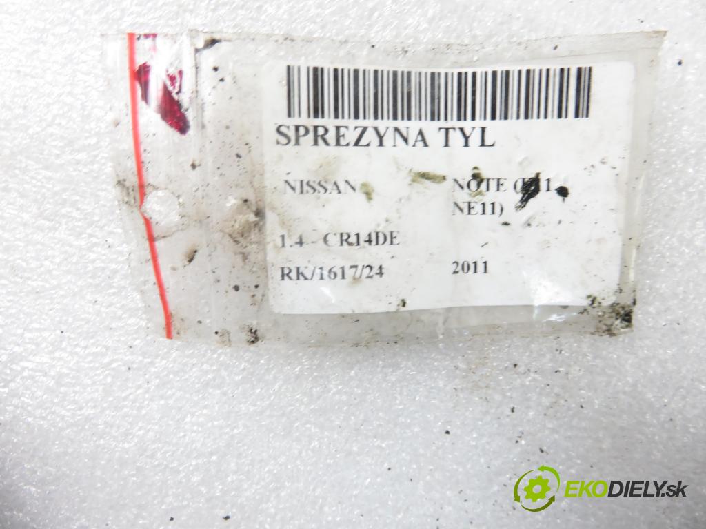 NISSAN NOTE (E11, NE11) MINIVAN 2011 65,00 1.4 - CR14DE 1386,00 Pružina zadné