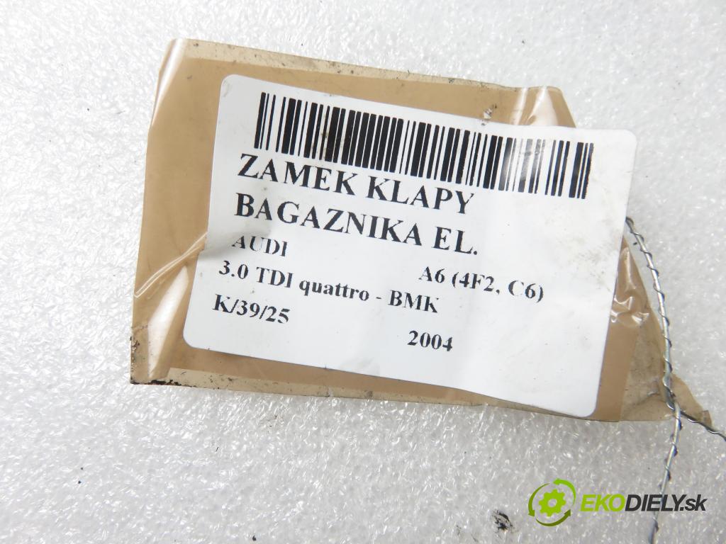 AUDI A6 (4F2, C6) SEDAN 2004 165,00 3.0 TDI quattro - BMK 2967,00 zámok dveří kufr EL. 4E0827645