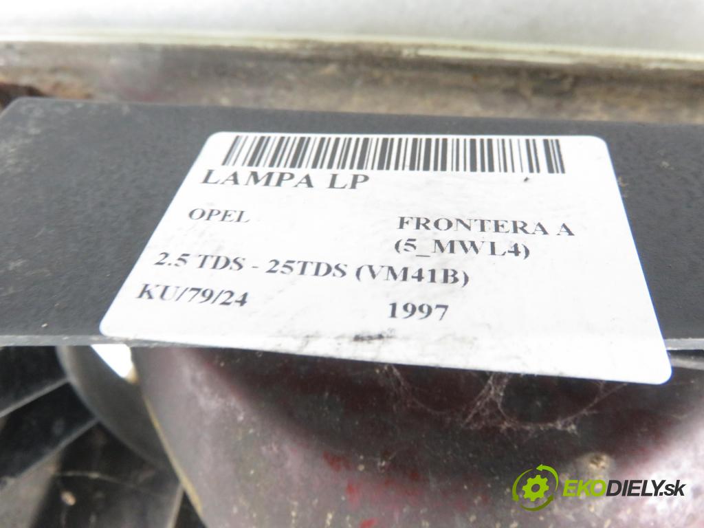 OPEL FRONTERA A (5_MWL4) TERENOWY 1997 85,00 2.5 TDS - 25TDS (VM41B) 2499,00 Svetlo LP