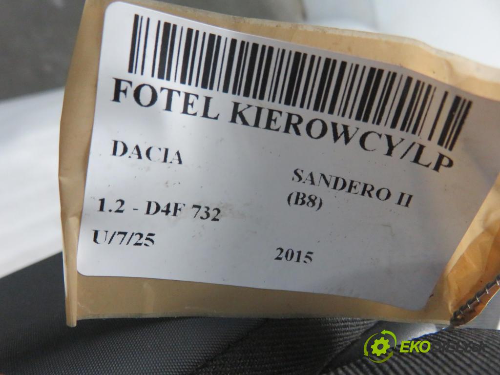 DACIA SANDERO II HB 2015 55,00 1.2 75 - D4F 732 1149,00 Sedadlo šoféri 