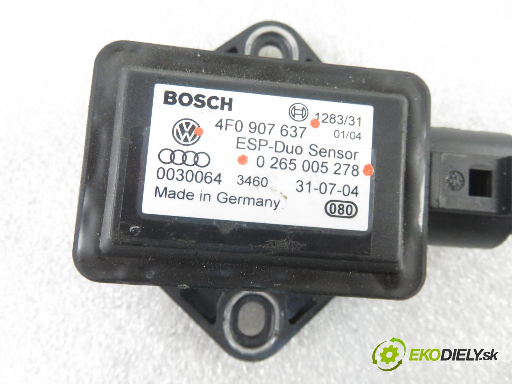 AUDI A6 (4F2, C6) SEDAN 2004 165,00 3.0 TDI quattro - BMK 2967,00 snímač ESP 4F0907637 ; 0265005278