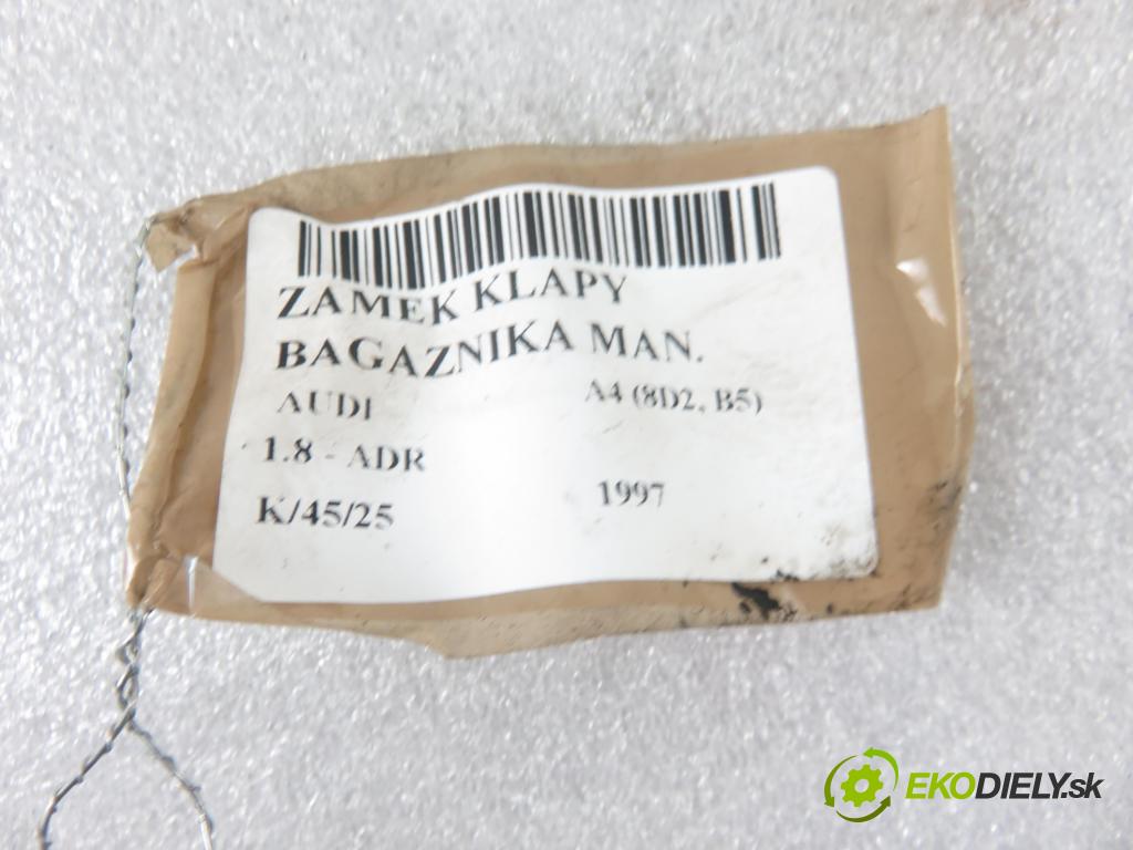 AUDI A4 (8D2, B5) SEDAN 1997 92,00 1.8 - ADR 1781,00 zámok dveří kufr MAN: 8D5827505D