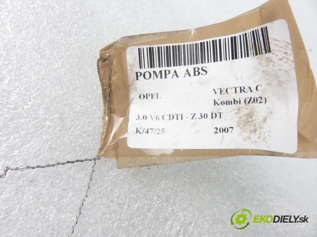 OPEL VECTRA C Kombi (Z02) KOMBI 2007 135,00 3.0 V6 CDTI - Z 30 DT 2959,00 Pumpa ABS 54084770D ; 12773676 ; 15052412 (Pumpy ABS)