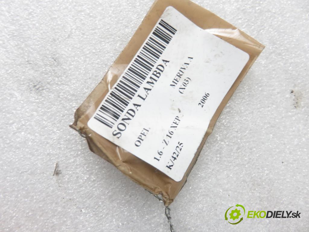 OPEL MERIVA A nadwozie wielkoprzestrzenne (MPV) (X03) HB 2006 77,00 1.6 16V 105 - Z 16 XEP 1598,00 sonda lambda 024435097 (Lambda sondy)