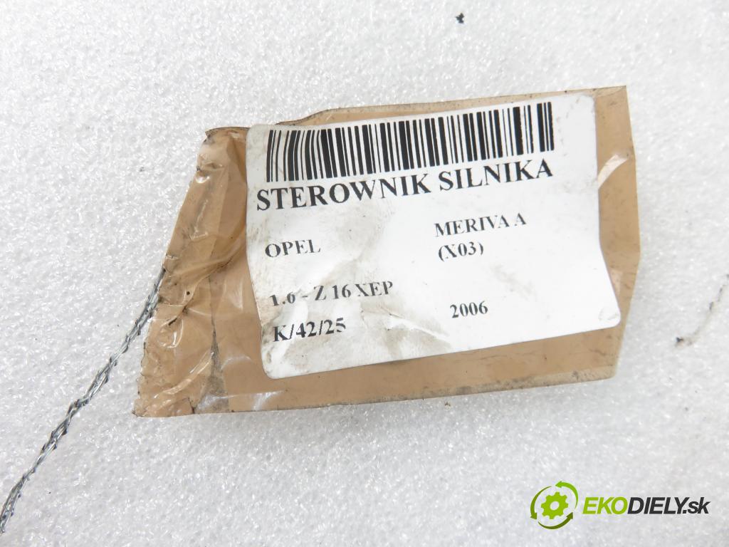 OPEL MERIVA A nadwozie wielkoprzestrzenne (MPV) (X03) HB 2006 77,00 1.6 16V 105 - Z 16 XEP 1598,00 Riadiaca jednotka Motor 12249823
