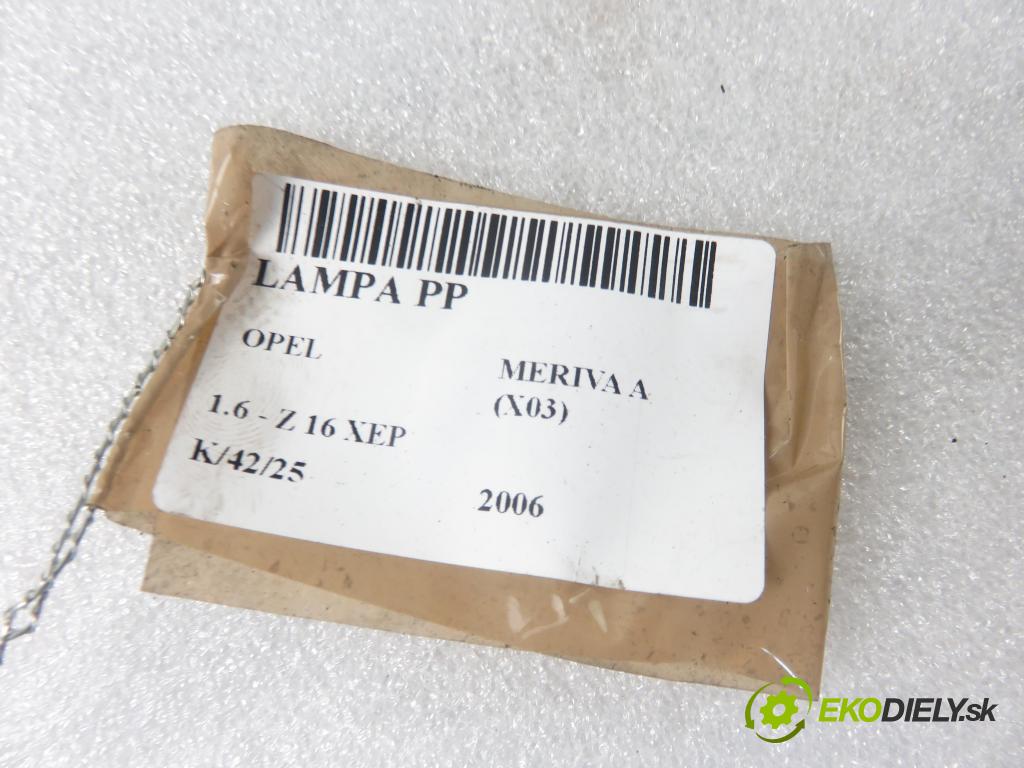 OPEL MERIVA A nadwozie wielkoprzestrzenne (MPV) (X03) HB 2006 77,00 1.6 16V 105 - Z 16 XEP 1598,00 Svetlo PP 93321053