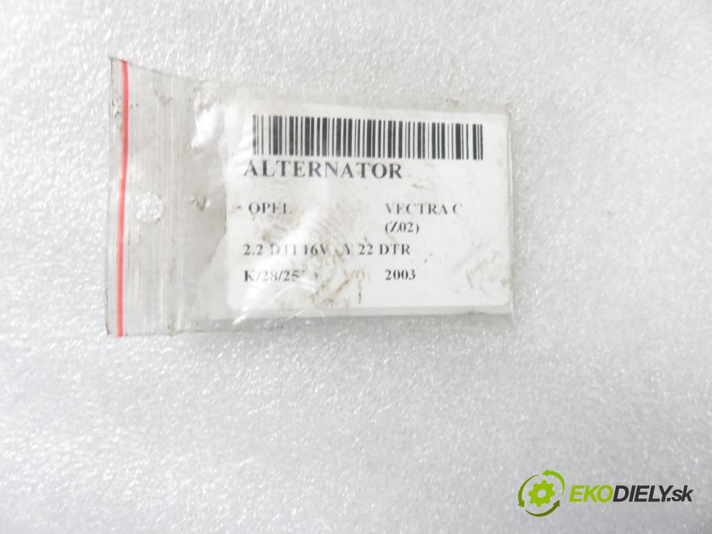 OPEL VECTRA C (Z02) SEDAN 2003 92,00 2.2 DTI 16V 125 - Y 22 DTR 2172,00 Alternátor 0124525030 (Alternátory)