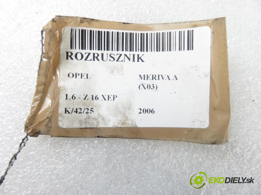 OPEL MERIVA A nadwozie wielkoprzestrzenne (MPV) (X03) HB 2006 77,00 1.6 16V 105 - Z 16 XEP 1598,00 Štartér (Štartéry)